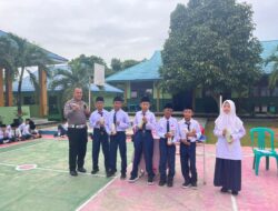 Satlantas Polres Kampar Sosialisasikan Operasi Patuh Lancang Kuning dan Keselamatan Berlalu Lintas di MTS Darul Falah Salo!