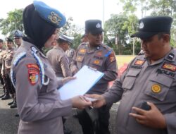 Propam Polres Kuansing Melaksanakan Giat Gaktibplin Personel Operasi Patuh Lancang Kuning 2025