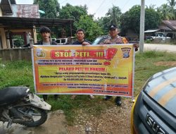 Polsek Kuantan Mudik Laksanakan Penyebaran Maklumat Kapolres Kuansing Terkait Larangan PETI