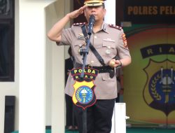 KAPOLRES PELALAWAN MEMIMPIN UPACARA HARI JUANG POLRI 2025 DI POLRES PELALAWAN