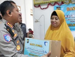 Ditlantas Polda Riau Gelar Bakti Sosial, Bagikan 200 Paket Sembako dan Edukasi Keselamatan Berlalu Lintas
