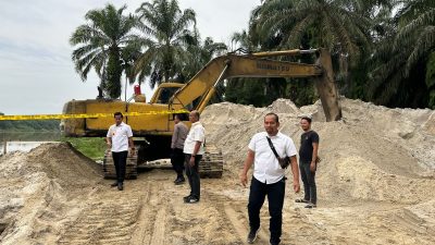 Satreskrim Polres Kampar Sikat Tiga TKP Penambang Galian C di Tambang!