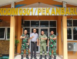 Perkuat Sinergitas dan Jalin Silahturahmi, Kalapas Pekanbaru Kunjungi Kejari Pekanbaru dan Kodim 0301