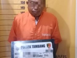 Pelaku Pencabulan Anak Diamankan Polsek Tambang Usai Diajar Massa