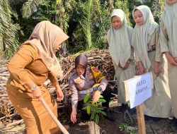 “Satlantas Polres Kampar ‘Rangkap’ Tugas, Sosialisasi Operasi Zebra, Panen Jagung, ‘Hijaukan’ Sekolah, Mantap!”