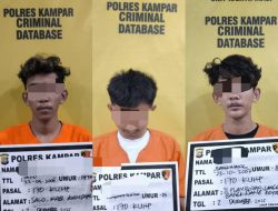 Tiga Pelaku Pengeroyokan Ditangkap Satreskrim Polres Kampar, Begini Kronologisnya