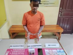 Polsek Kampar Kiri Hilir Tangkap Pelaku Narkoba di Desa Simalinyang, 7,74 Gram Sabu-sabu Ditemukan