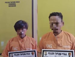Polsek Tapung Hulu Tangkap Dua Pelaku Narkoba di Dalam Gubuk