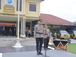 Polres Kampar Laksanakan Apel Gelar Pasukan Operasi Keselamatan Lancang Kuning 2026