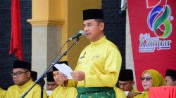 Upacara Peringatan Hari Jadi Kampar ke 76, Bupati Ahmad Yuzar Paparkan Capaian Program Prioritas