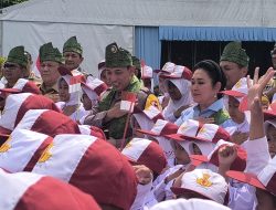 Kapolri-Titiek Soeharto Resmikan-Groundbreaking 110 Jembatan Merah Putih Presisi Riau