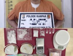Polsek Kampar Ungkap Jaringan Pengedar Shabu, Tersangka Residivis Diringkus Setelah Pengejaran