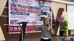 Satlantas Polres Kampar Gelar Sosialisasi Etika Lalu Lintas Kepada Driver Ambulans di Aulia Hospital Pekabaru.