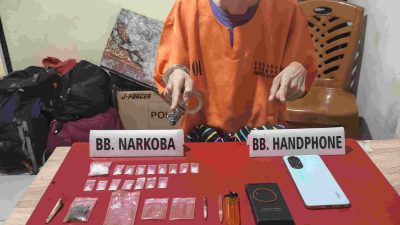Satresnarkoba Polres Kampar Tangkap Pengedar Sabu-Sabu dan Daun Ganja Kering