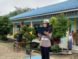 SATLANTAS POLRES KAMPAR GELAR POLICE GOES TO SCHOOL DI SMKN 1 KUOK, SOSIALISASI KESELAMATAN LALU LINTAS DAN GREEN POLICING